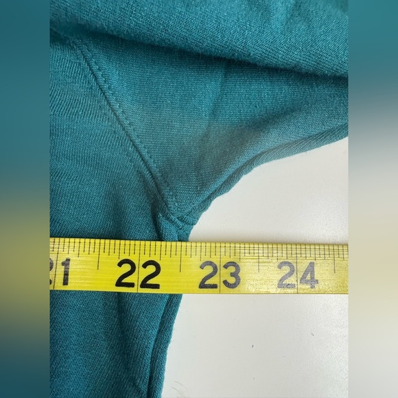 HANES crop top Teal Hoodie for Women - Picture 12 of 14